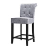 Velvet Bar Stools Kitchen High Chairs Button Roll Back Breakfast Stools Pub Bar