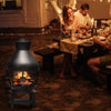 Patio Fire Pit Chimenea Fireplace Wood/Coal Burning Heater Fire Pit Heavy Duty