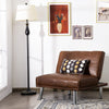 Single Sofa Bed Chair 3-Position Adjustable Reclining PU Leather Lounge Couch