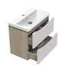 500 600 800mm Wall Hung Vanity Unit with Basin 2 Drawers Bathroom Cabinet Design