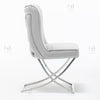 Vanquish Premium Button Back Velvet Dining Chair Brampton Cross Legs Chrome 2023