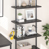 Industrial Ladder Shelf 5-Tier Bookcase Rack 180CM Storage Unit (Black)