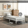 Merax Single Bed 3ft Solid Wooden Bed Frame Bedroom Furniture Adults/Kids 90x190