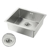 Stainless Steel Kitchen Sink Laundry Catering Topmount Square Single Bowl UK