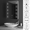 LED Bathroom Wall Mirror Cabinet Storage 1 Door Cupboard Mirrored Shelves Vanity