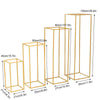 Metal Flower Rack Wedding Party Art Geometric Column Vases Stand Top Props Decor