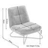 Modern Lounge Chair Sleeper Sofa Living Room Cinema Armless Chair Brown