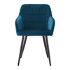 Set of 2 Velvet Dining Chairs Armchairs Kitchen Dining Room Furniture Retro New