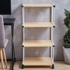 4 Tier Printer Stand Rolling Bookcase Kitchen Shelf Display Cabinet Side Table