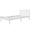 White Single Bed 3ft Solid Wooden Bed Frame Adult, Children Bed 90 x 190 cm