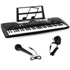 61 Keys Electronic Keyboard Digital Music Piano Instrument, Microphone & Stand