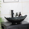 Bathroom Sink Bowl Wash Basin Countertop Cloakroom Tempered Glass Tap Waste Set