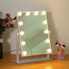 Hollywood Makeup Mirror,12 LED Light Bulbs, Dimmable Lights Bedroom Table Vanity