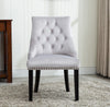 Tufted Velvet Fabric Studded Dining Chair Victoria Accent Side Chair