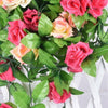 2 x8Ft Artificial Fake Silk Rose Flower Ivy Vine Garland Wedding Party 9 Colours
