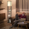 Modern Floor Lamp Freestanding Nightstand Light w/ 3-Tier Shelf & E27 Bulb Base