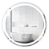 60cm Round Anti-fog LED Lighted Mirror Wall Mounted Bathroom Mirror Touch Switch