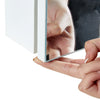 White Bathroom Mirror Cabinet Wall Mounted Storage LED Unit Corner Wooden Shelf