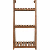 3 Tier Wooden Plant Stand Folding Flower Shelf Display Ladder Free Standing