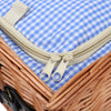 Rustic Wicker Woven Food Hamper 2/4 Person Cutlery Picnic Basket Set with Handle