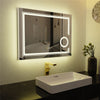 Elegant Bathroom Mirror Dual Light LED Wall lighted Mirror Vertically Horizontal