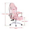 Executive Racing Gaming Office Chair Swivel PU Leather Computer Desk Chair Pink
