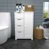 Bathroom Cabinet Unit 4 Drawer 1 Door Cupboard Storage Freestanding Furniture
