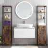 Tall Bathroom Cabinet Slim Storage Cupboard 166cm Floor Storage Shelf with Door