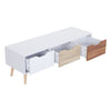 Modern TV Unit Wooden Media Stand Cabinet Storage Shelf 3 Large Drawers Racking