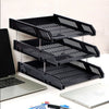 Stackable 3 Tier Office Filing Trays A4 Document Desk Riser Letter Paper Storage