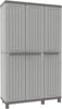 Tall Plastic Wood Cupboard Shelves Outdoor Garden Storage High Cabinet Shed Box