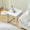NICEME Nested Tables Set of 3, 3pcs Square Side Table End Table for Living Room