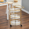 Chic Glass Drinks Trolley 3 Tier Party Kitchen Serving Cart Storage Display Rack