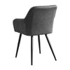 Set of 2 Dining Chairs Velvet Faux Leather Seat Modern Kitchen Chairs