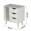 Bedside Table Cabinets Luxury White Wooden Drawers Bedroom Premium Quality Table