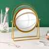 Luxurious Gold Rotation Make Up Mirror Table Top Vanity Shaving Swivel Mirrors