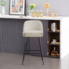 2x Bar Stools Velvet Breakfast Chairs Footrest Barstool with Spring Cushion