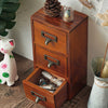 Small Desktop Wooden Storage Unit Jewellery Trinket Box Cabinet Display Shelves