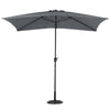 2x3m Rectangle Garden Parasol with Base Set Beach Umbrella Sun Shade Crank Tilt