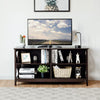 Wooden TV Stand Cabinet 2 Tier Home Furniture Entertainment Unit Storage Shelves