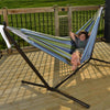 8.53ft PORTABLE SWINGING HAMMOCK FREE STANDING GARDEN OUTDOOR WITH METAL STAND