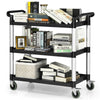 Large Rolling Kitchen Storage Trolley Cart Heavy Duty 3-Tier Service Cart 150KG