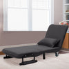 Convertible Single Chair Bed 5-Position Adjustable Recliner Sleeper Armchair