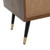 Retro TV Unit Stand TV Cabinet Industrial Style Metal Feet w/ 2 Storage Cube MDF