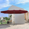 4.6M Cantilever Parasol Garden Banana Sun Umbrella Manual Rocker Shade Canopy UK