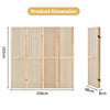 4 Panel Folding Room Divider Wood Wall Privacy Screen Protector Pegboard Display