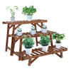 3-Tier Ladder Wood Plant Stand Step Flower Pot Shelf Large Bench Potted Storage