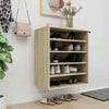 Shoe Cabinet Oak 60x35x70cm Chipboard Container