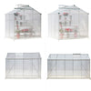 4x6/6x6/8x6/10x6FT Walk-In Greenhouse Polycarb Panel Aluminium Frame Door Window