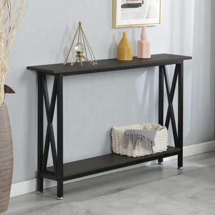Morden 2 Tiers Console Table Entryway Hallway Table With Shelf Side Table